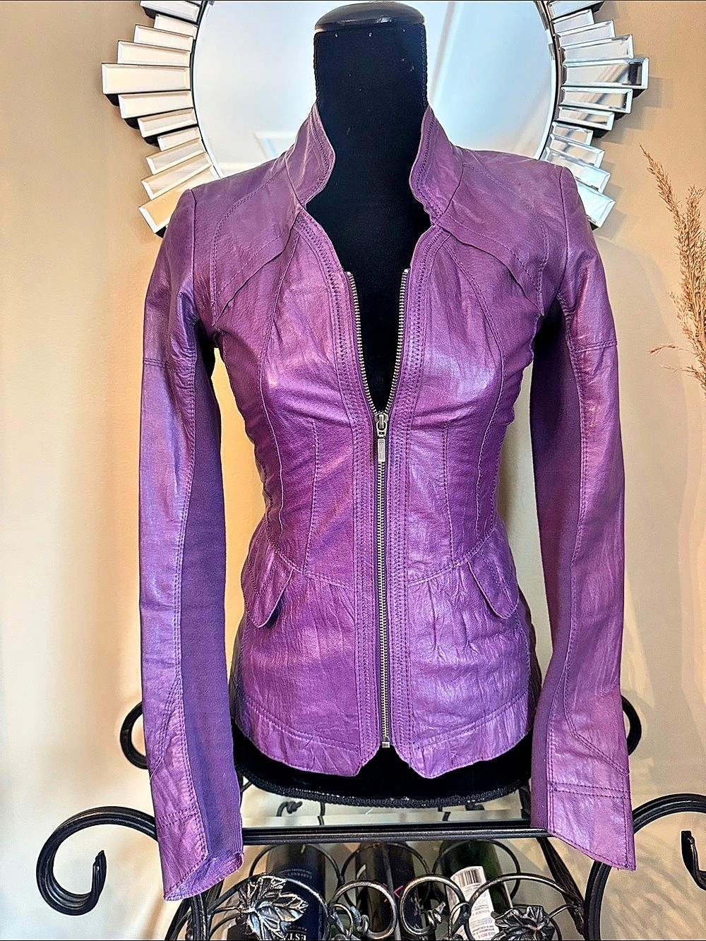 DANIER Purple Leather Jacket